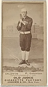Marcus Elmore "Fido" Baldwin, Pitcher, Cleveland, from the Old Judge series (N172) for Old Judge Cigarettes by Goodwin & Company