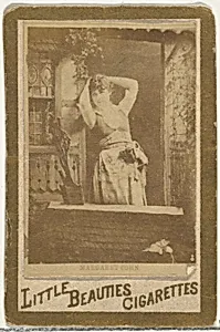 Margaret Cohn, from the Actresses and Celebrities series (N60, Type 1) promoting Little Beauties Cigarettes for Allen & Ginter brand tobacco products by Allen & Ginter