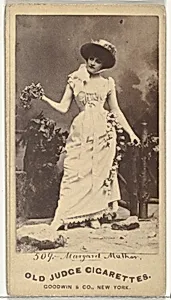 Margaret Mather, from the Actors and Actresses series (N171) for Old Judge Cigarettes by Goodwin & Company