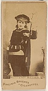 Margaret Mather, from the Actors and Actresses series (N45, Type 1) for Virginia Brights Cigarettes by Allen & Ginter