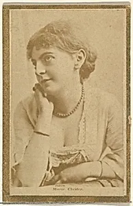 Marie Chester, from the Actresses and Celebrities series (N60, Type 2) promoting Little Beauties Cigarettes for Allen & Ginter brand tobacco products by Allen & Ginter