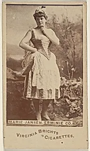 Marie Jansen, Erminie Co., from the Actors and Actresses series (N45, Type 6) for Virginia Brights Cigarettes by Allen & Ginter