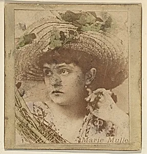 Marie Mulle, from the Actresses series (N246), Type 2, issued by Kinney Brothers to promote Sporting Extra Cigarettes by Kinney Brothers Tobacco Company