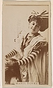 Marie Yorke, from the Actresses series (N245) issued by Kinney Brothers to promote Sweet Caporal Cigarettes by Kinney Brothers Tobacco Company