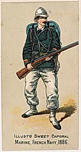 Marine, French Navy, 1886, from the Military Series (N224) issued by Kinney Tobacco Company to promote Sweet Caporal Cigarettes by Kinney Brothers Tobacco Company