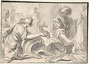 Market Scene by Matthäus Gundelach