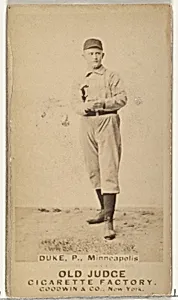 Martin F. "Duck" Duke, Pitcher, Minneapolis, from the Old Judge series (N172) for Old Judge Cigarettes by Goodwin & Company