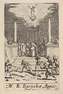 Martyrdom of Saint Barnabas, from the series 'The little apostles' (Les petits apôtres) by Jacques Callot|Israël Henriet