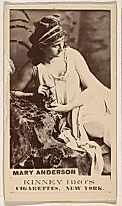 Mary Anderson, from the Actresses series (N245) issued by Kinney Brothers to promote Sweet Caporal Cigarettes by Kinney Brothers Tobacco Company