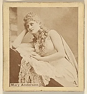 Mary Anderson, from the Actresses series (N246), Type 2, issued by Kinney Brothers to promote Sporting Extra Cigarettes by Kinney Brothers Tobacco Company