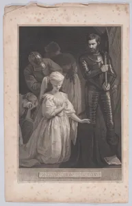 Mary, Queen of Scots at the execution block (from "The History of England")