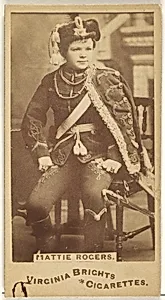 Mattie Rogers, from the Actors and Actresses series (N45, Type 1) for Virginia Brights Cigarettes by Allen & Ginter