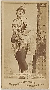 Maud Waldemere, Corsair Co., from the Actors and Actresses series (N45, Type 1) for Virginia Brights Cigarettes by Allen & Ginter