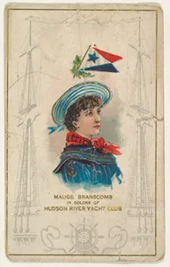 Maude Branscomb in Colors of Hudson River Yacht Club, from the Yacht Colors of the World series (N140) issued by Duke Sons & Co. to promote Honest Long Cut Tobacco
