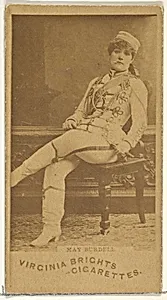 May Burdell, from the Actors and Actresses series (N45, Type 1) for Virginia Brights Cigarettes by Allen & Ginter