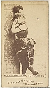 May Danforth, Corsair Co., from the Actors and Actresses series (N45, Type 1) for Virginia Brights Cigarettes by Allen & Ginter