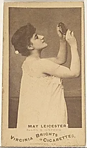 May Leicester, from the Actors and Actresses series (N45, Type 1) for Virginia Brights Cigarettes by Allen & Ginter
