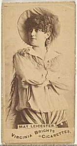 May Leicester, from the Actors and Actresses series (N45, Type 1) for Virginia Brights Cigarettes by Allen & Ginter