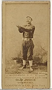 McCormack, Center Field, St. Louis Whites, from the Old Judge series (N172) for Old Judge Cigarettes by Goodwin & Company