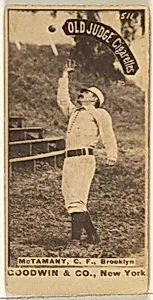 McTamany, Center Field, Brooklyn, from the Old Judge series (N172) for Old Judge Cigarettes by Goodwin & Company