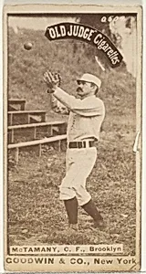 McTamany, Center Field, Brooklyn, from the Old Judge series (N172) for Old Judge Cigarettes by Goodwin & Company