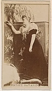Mdme Savarin, from the Actresses series (N245) issued by Kinney Brothers to promote Sweet Caporal Cigarettes by Kinney Brothers Tobacco Company