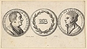 Medallions with portraits of Sebald Beham and Anna Beham by Wenceslaus Hollar|Sebald Beham