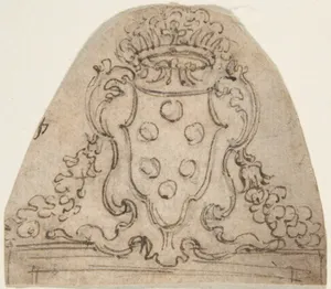 Medici Coat of Arms on top of a Window of Door Frame