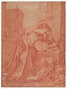 Melancholia by Henri Simon Thomassin|Domenico Fetti
