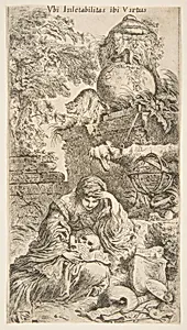 Melencholia by Giovanni Benedetto Castiglione (Il Grechetto)