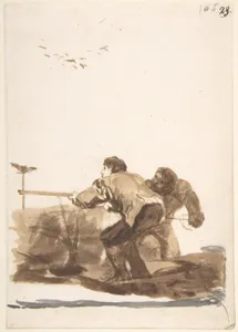 Men hunting; page 105 from the 'Images of Spain' album (F)