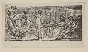 Menalcus Watching Women Dance, from Thornton's "Pastorals of Virgil"