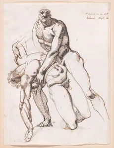 Menelaus and Patroclus, after the Antique (recto and verso)