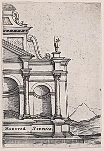 Mercurii Templum (Views of Ancient Roman Temples and Arches) by Anonymous, Italian, 16th century