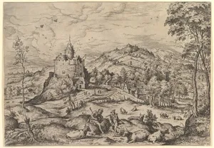 Mercury Lulling Argus to Sleep from Landscapes with Biblical and Mythological Scenes