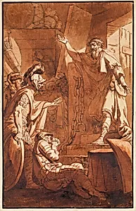 Messenger at the Door of a Guardhouse