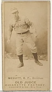Messitt, Right Field, Omaha Omahogs/ Lambs, from the Old Judge series (N172) for Old Judge Cigarettes by Goodwin & Company