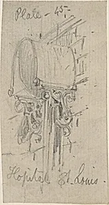 Metal Cover (to a Downspout?), Hopital St. Louis