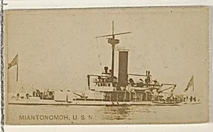 Miantonomoh, U.S.N., from the Famous Ships series (N50) for Virginia Brights Cigarettes by Allen & Ginter