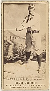 Michael J. Slattery, Left Field, New York, from the Old Judge series (N172) for Old Judge Cigarettes by Goodwin & Company