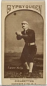 Michael Joseph "$10,000" Kelly, from the Old Judge series (N172) for Old Judge and Gypsy Queen Cigarettes by Goodwin & Company
