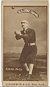 Michael Joseph "$10,000" Kelly, from the Old Judge series (N172) for Old Judge Cigarettes by Goodwin & Company|C. H. Gallup