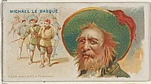 Michael Le Basque, Each Man with a Prisoner, from the Pirates of the Spanish Main series (N19) for Allen & Ginter Cigarettes by George S. Harris & Sons|Allen & Ginter