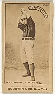 Michael "Mike" Joseph Mattimore, Pitcher, New York, from the Old Judge series (N172) for Old Judge Cigarettes by Goodwin & Company