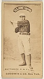 Michael "Mike" Joseph Mattimore, Pitcher, New York, from the Old Judge series (N172) for Old Judge Cigarettes by Goodwin & Company