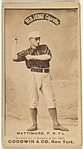 Michael "Mike" Joseph Mattimore, Pitcher, New York, from the Old Judge series (N172) for Old Judge Cigarettes by Goodwin & Company