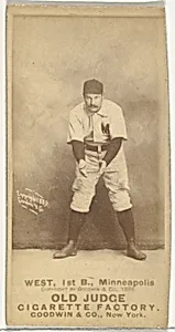 Milton Douglas "Buck" West, 1st Base, Minneapolis, from the Old Judge series (N172) for Old Judge Cigarettes by Goodwin & Company