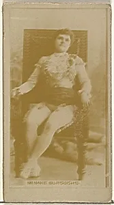 Minnie Buroughs, from the Actors and Actresses series (N145-8) issued by Duke Sons & Co. to promote Duke Cigarettes by W. Duke, Sons & Co.|American Tobacco Company