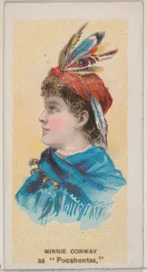 Minnie Conway as "Pocahontas," from the series Fancy Dress Ball Costumes (N73) for Duke brand cigarettes