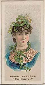 Minnie Maddern as "The Charmer," from the series Fancy Dress Ball Costumes (N73) for Duke brand cigarettes by W. Duke, Sons & Co.|Knapp & Company